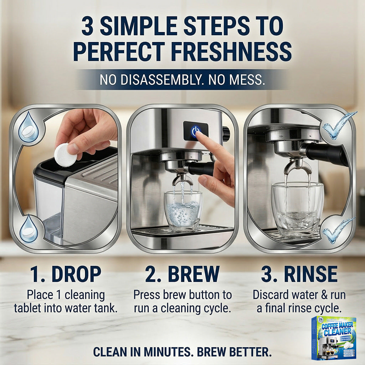 Clean Hidden Coffee Oils & Limescale in One Brew Cycle