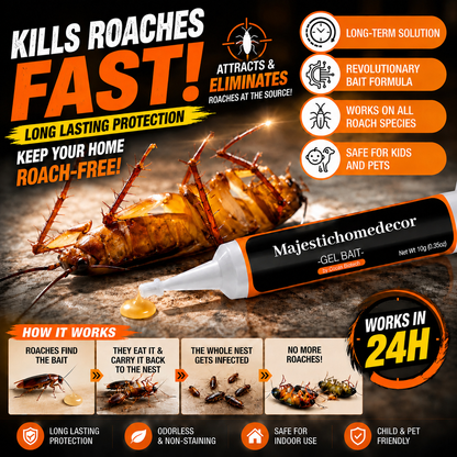 💥2026 Upgraded Formula] Professional Cockroach Gel Bait – Eliminates Entire Nest