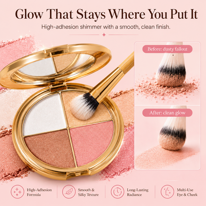 ✨ Last Day Buy 2 Get 1 Free ✨Glow Wardrobe Highlighting Eye & Cheek Palette