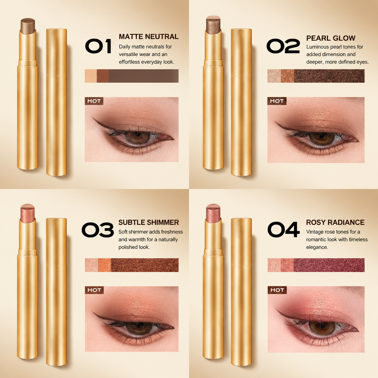 BUY 1 GET 3 FREE: 3-in-1 Gradient Eyeshadow Stick 💖