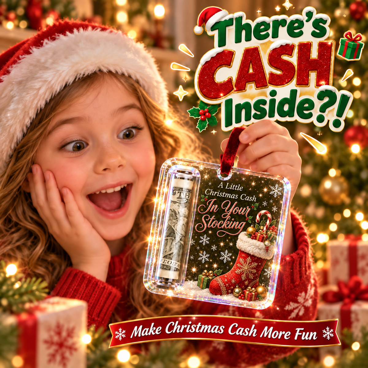 🎄Christmas Cash Gift Ornament- Make Cash Feel Like A Real Christmas Gift💵