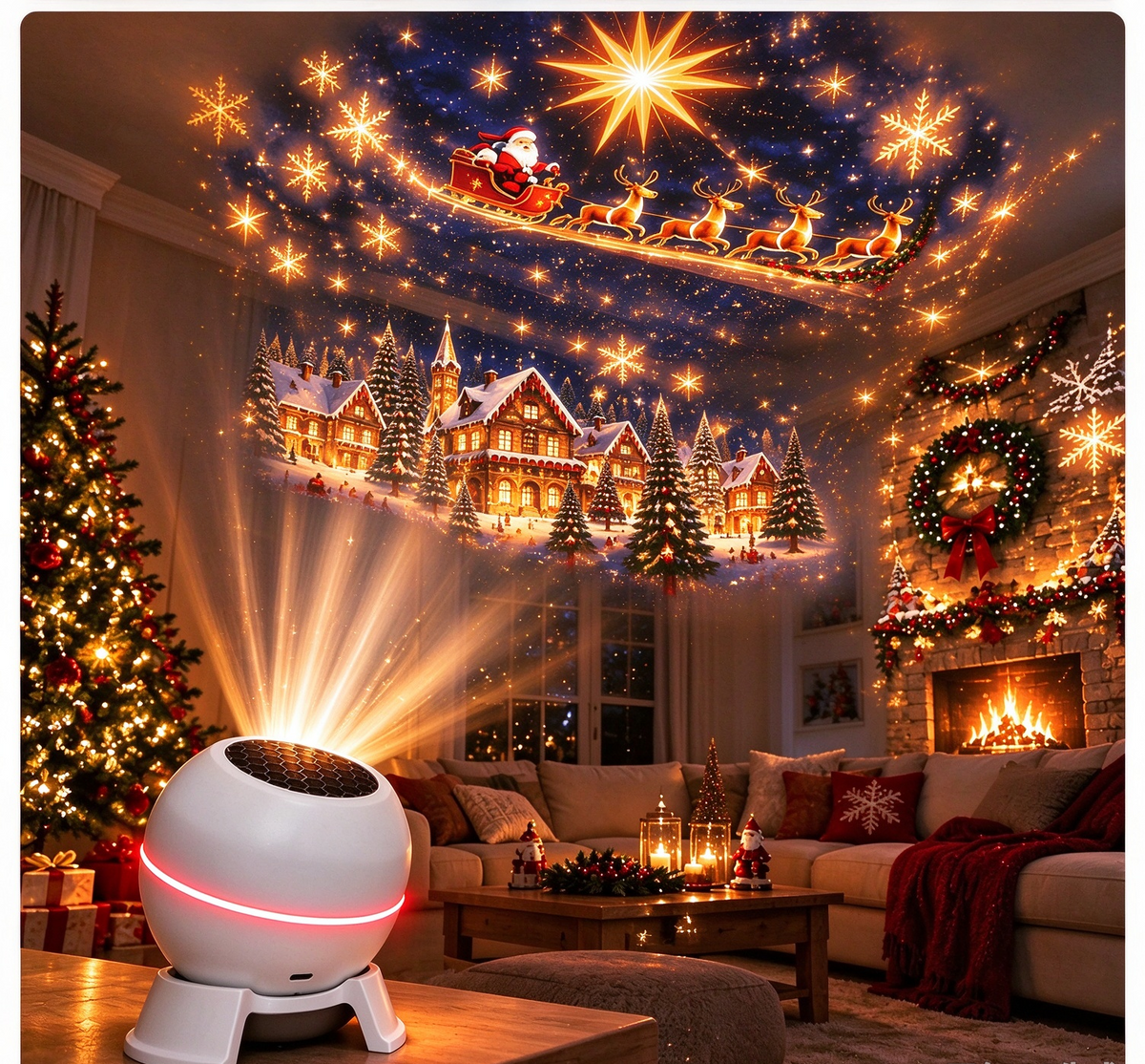 ⭐ Turn Any Room Into a Christmas Wonderland – Holiday Projection Night Light