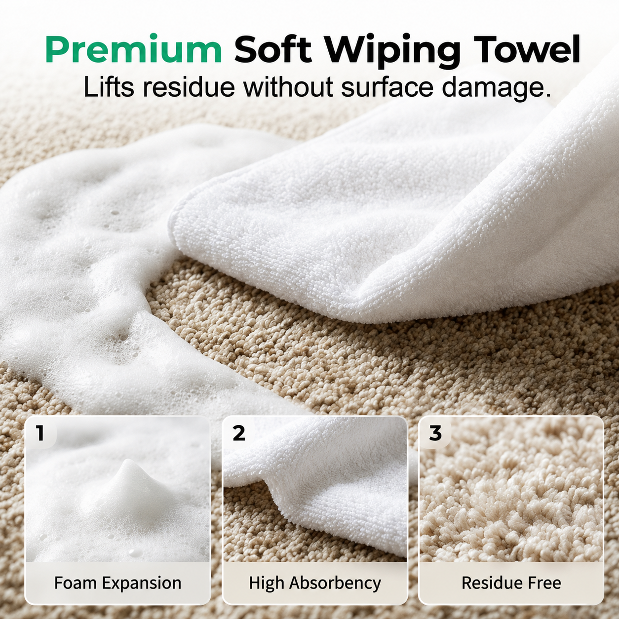 ✨ Instant Waterless Foam Stain Remover for Carpet & Fabric 🧼