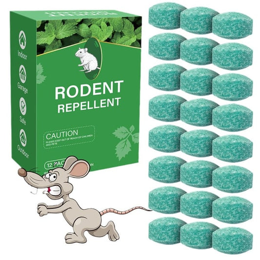 12-Pack Natural Peppermint & Lemon Rodent Repellent Balls - Safe Pest Control for Home & Garden